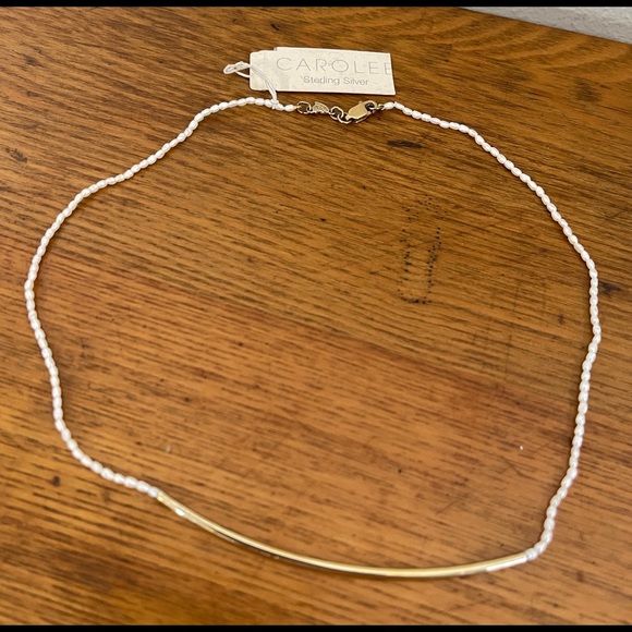 Carolee Seed Pearl/ Silver Necklace - Picture 2 of 6